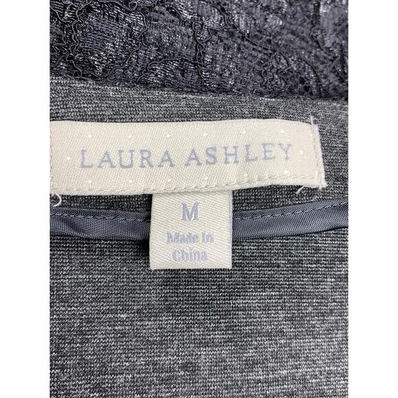 Laura Ashley Vintage 90s Black Lace Zip Front Edgy Jacket Size M NWT - Picture 3 of 6